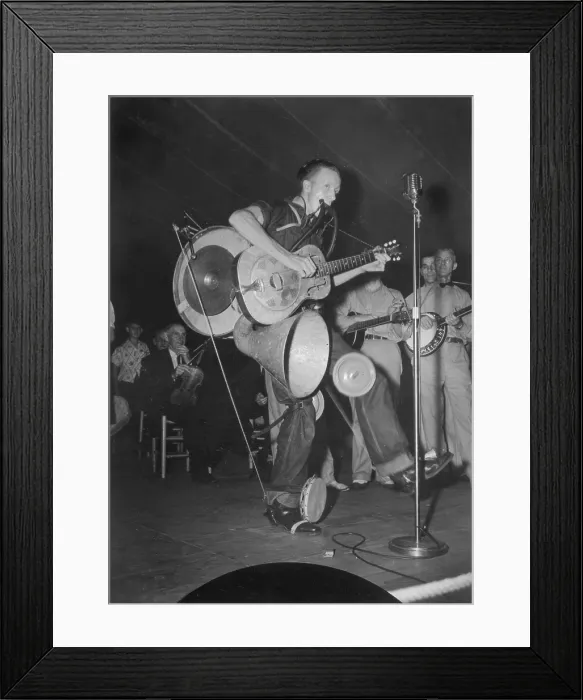 Framed Print : One-man band at the Mountain Music Festival, Asheville, North Carolina, photograph, 1938-1950 Framed Print : One-man band at the Mountain Music Festival, Asheville, North Carolina, photograph, 1938-1950