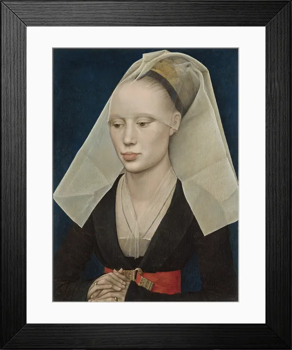 Framed Print : Portrait of a Lady, by Rogier van der Weyden, c. 1460, Netherlandish painting, oil on panel