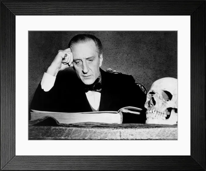 Framed Print : THE BLACK SLEEP, Basil Rathbone, 1956 Framed Print : THE BLACK SLEEP, Basil Rathbone, 1956
