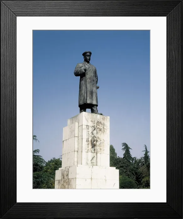 Framed Print : Stalin, Joseph (1879-1953). Monument to Stalin. Sculpture on bronze. ALBANIA. TIRANA. Tirane. AISA / Everett Collection**US SALES ONLY**
