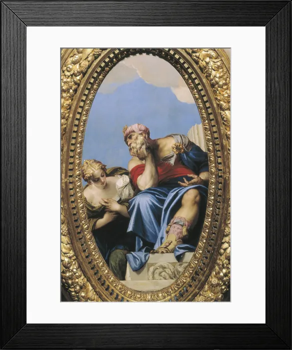 Framed Print : VERONESEPaolo Caliaricalled Paolo (1528-1588). Aged Oriental and young Woman. 1553-1554. Located in the Council Hall. Renaissance art. Cinquecento. Venetian school. Oil on canvas Framed Print : VERONESEPaolo Caliaricalled Paolo (1528-1588). Aged Oriental and young Woman. 1553-1554. Located in the Council Hall. Renaissance art. Cinquecento. Venetian school. Oil on canvas