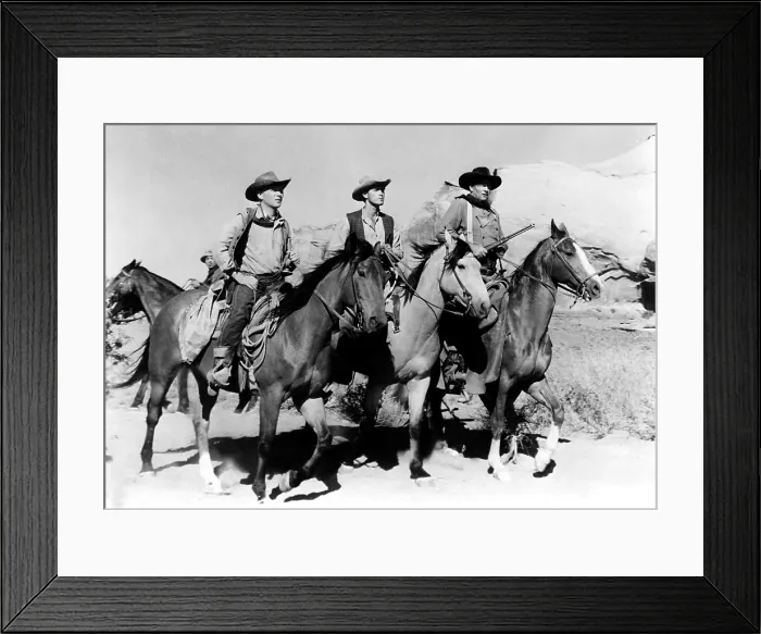 Framed Print : THE SEARCHERS, Harry Carey, Jr. Jeffrey Hunter, John Wayne, 1956