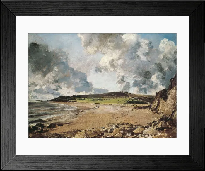 Framed Print : CONSTABLE, John (1776-1837). Weymouth Bay: Bowleaze Cove and Jordon Hill. 1816-1817. Romanticism. Oil on canvas. UNITED KINGDOM. London. National Gallery