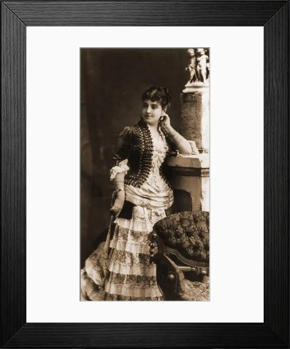 Framed Print : Adelina Patti (1843-1919) in 1881, at the height of her forty year career as a top international opera singer