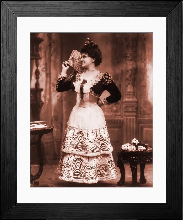 Framed Print : Marcella Sembrich (1858-1935), Galacian (now Ukraine) born, Galinternational opera coloratura, in role of Rosina from Rossini's BARBER OF SEVILLE. 1898