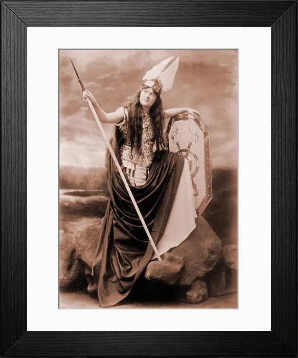 Framed Print : Minnie Salzman Stevens, American operatic soprano as Brunhilde in 1909