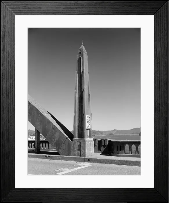 Framed Print : Bridges, detail of the Siuslaw River Bridge, one of five depression-era bridges that completed the Oregon Coast Highway. Designed by Conde B