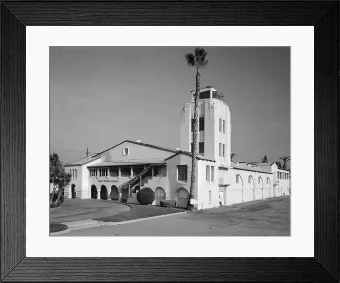 Framed Print : Grand Central Air Terminal, designed by Henry L. Gogerty in 1928, combines Spanish Colonial Revival style with Art Deco Moderne design