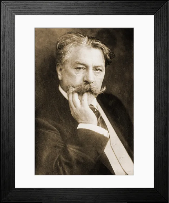 Framed Print : Arthur Nikisch (1855-1922), Hungarian musician admired for his conducting of the music of Anton Bruckner, Tchaikovsky, Beethoven, and Franz Liszt. Ca. 1900