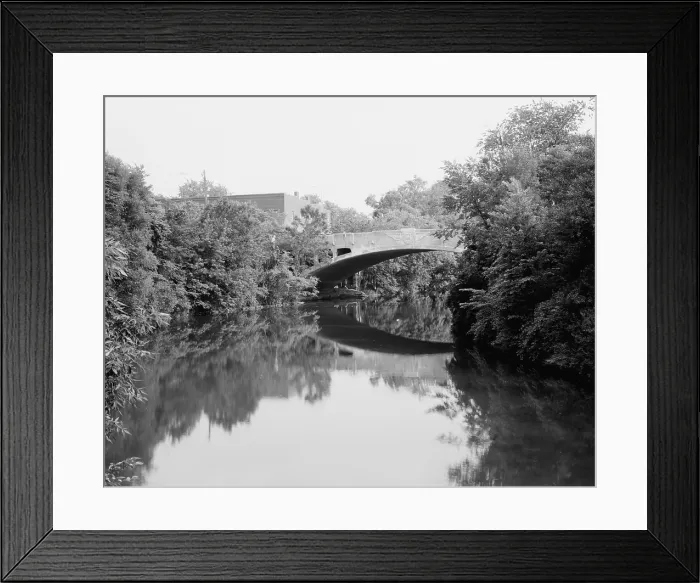 Framed Print : Bridges, West Sixth Street Bridge, a single open-spandrel, concrete barrel-arch bridge with a facade in Art Deco / Moderne style. Constructed in 1928, design by Charles S. Whitney