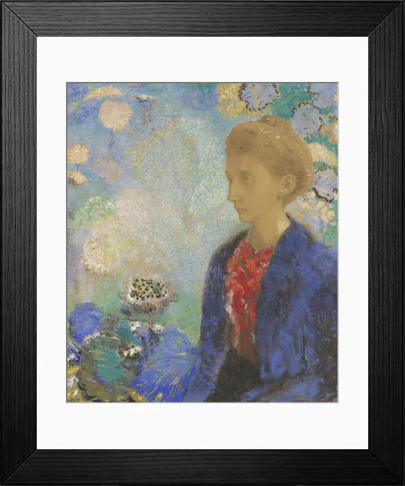 Framed Print : Baronne de Domecy, by Odilon Redon, 1910, French painting, drawing, pastel and graphite on paper Framed Print : Baronne de Domecy, by Odilon Redon, 1910, French painting, drawing, pastel and graphite on paper