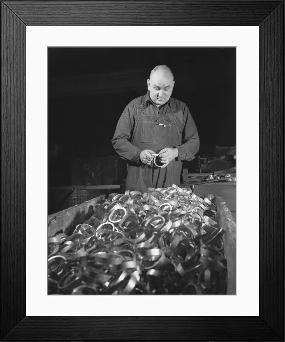 Framed Print : Conversion, copper and brass processing, gaging copper rotating bands