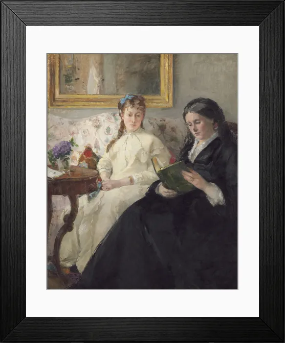 Framed Print : Mother and Sister of the Artist, by Berthe Morisot, 1869-70, French impressionist painting, oil on canvas