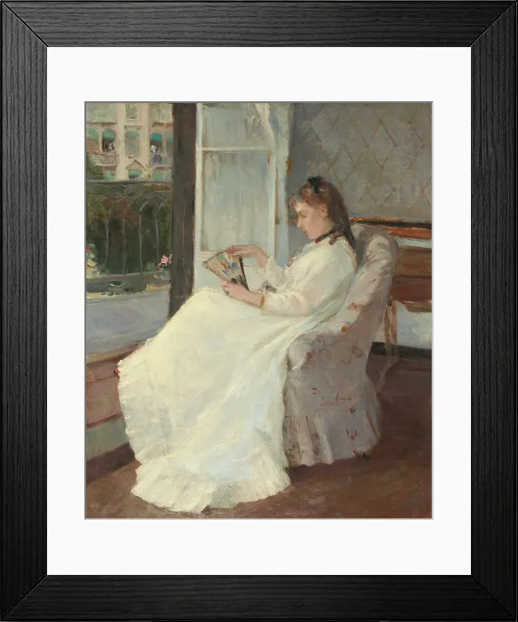 Framed Print : Artist's Sister at a Window, by Berthe Morisot, 1869, French impressionist painting, oil on canvas Framed Print : Artist's Sister at a Window, by Berthe Morisot, 1869, French impressionist painting, oil on canvas