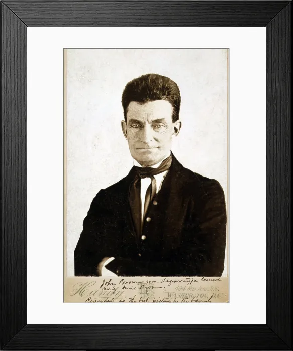 Framed Print : John Brown (1800-1859), cabinet card from 1850s Framed Print : John Brown (1800-1859), cabinet card from 1850s