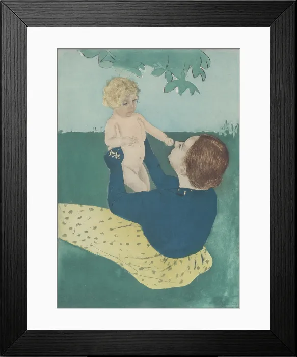 Framed Print : Under the Horse-Chestnut Tree, by Mary Cassatt, 1895, American print, drypoint and aquatint Framed Print : Under the Horse-Chestnut Tree, by Mary Cassatt, 1895, American print, drypoint and aquatint