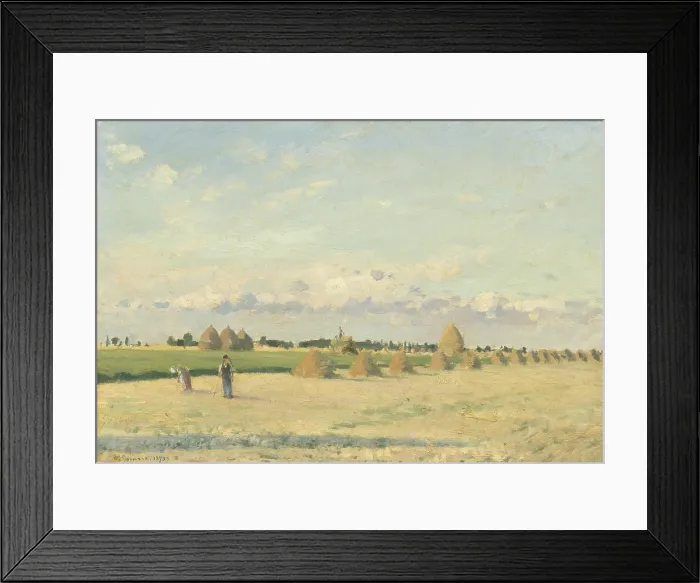Framed Print : Landscape, Ile-de-France, by Camille Pissarro, 1873, French impressionist painting, oil on canvas Framed Print : Landscape, Ile-de-France, by Camille Pissarro, 1873, French impressionist painting, oil on canvas