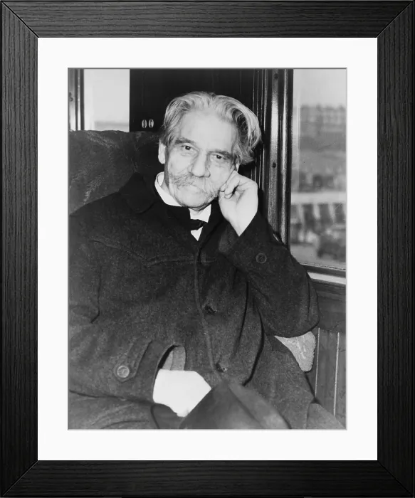 Framed Print : Albert Schweitzer (1875-1965) received the 1952 Nobel Prize for his medical missionary work in Gabon, African