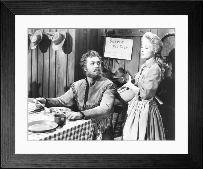 Framed Print : SEVEN BRIDES FOR SEVEN BROTHERS, from left: Howard Keel, Jane Powell, 1954