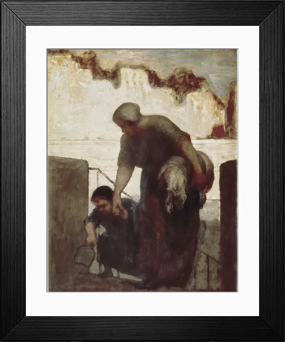 Framed Print : DAUMIER, Honor (1808-1879). The Washerwoman (La blanchisseuse). 1860 - 1861. Realism. Oil on canvas. FRANCE. Paris. Muse d'Orsay (Orsay Museum) Framed Print : DAUMIER, Honor (1808-1879). The Washerwoman (La blanchisseuse). 1860 - 1861. Realism. Oil on canvas. FRANCE. Paris. Muse d'Orsay (Orsay Museum)