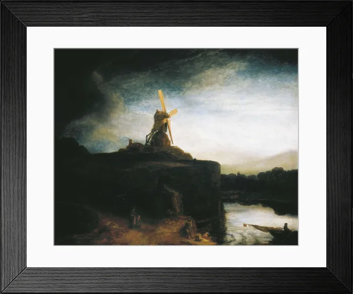 Framed Print : REMBRANDT, Harmenszoon van Rijn, called (1606-1669). The Mill. 1645 - 1648. Baroque art. Oil on canvas. UNITED STATES OF AMERICA. Washington. National Gallery of Art
