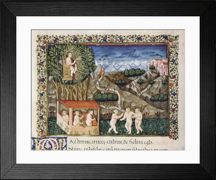 Framed Print : Illustration of 'The Georgics' by Virgil, 2nd Book. Miniature Painting. SPAIN. Valencia. Valencia University Library. AISA / Everett Collection**US SALES ONLY** Framed Print : Illustration of 'The Georgics' by Virgil, 2nd Book. Miniature Painting. SPAIN. Valencia. Valencia University Library. AISA / Everett Collection**US SALES ONLY**