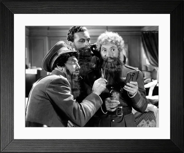 Framed Print : A NIGHT AT THE OPERA, Chico Marx, Allan Jones, Harpo Marx, 1935