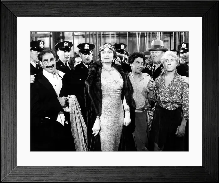 Framed Print : A NIGHT AT THE OPERA, Groucho Marx, Margaret Dumont, Chico Marx, Robert O'Connor, Harpo Marx, 1935 Framed Print : A NIGHT AT THE OPERA, Groucho Marx, Margaret Dumont, Chico Marx, Robert O'Connor, Harpo Marx, 1935