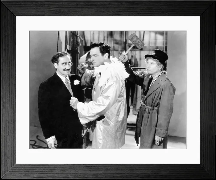 Framed Print : A NIGHT AT THE OPERA, from left, Groucho Marx, Walter Woolf King, Harpo Marx, 1935 Framed Print : A NIGHT AT THE OPERA, from left, Groucho Marx, Walter Woolf King, Harpo Marx, 1935