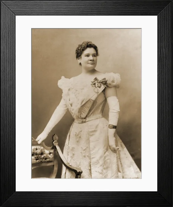 Framed Print : Ernestine Schumann-Heink (1861-1936), Austrian (now Czech Republic) born, operatic contralto mastered many Wagnerian roles and regularly sang in Bayreuth, Germany. 1899