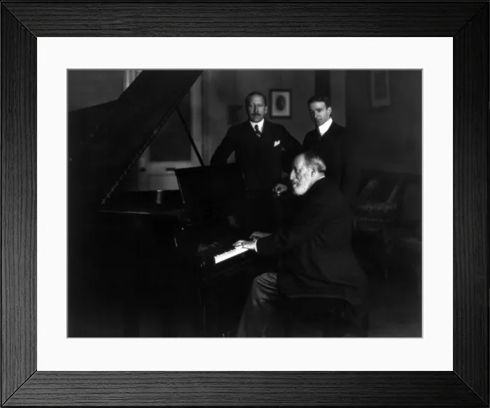 Framed Print : Camille Saint-Saens (1835-1921), French composer and pianist, maintained a Classical aesthetic in an era dominated by Romanticism. 1916
