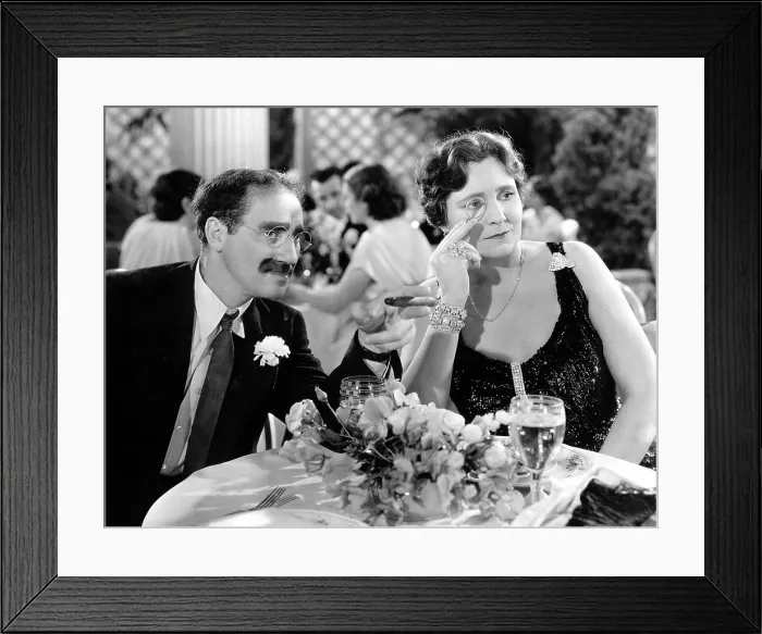 Framed Print : A NIGHT AT THE OPERA, Groucho Marx, Margaret Dumont, 1935
