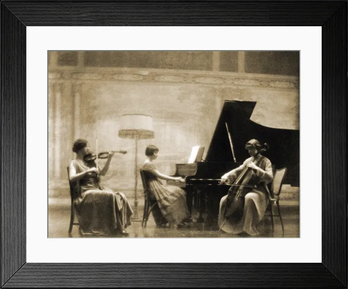 Framed Print : Edith Rubel Trio performing, left to right, Edith Rubel, Brenda Putnam, and Maria Roemaet. 1917 photo entitled THE PRELUDE by Laura Gilpin Framed Print : Edith Rubel Trio performing, left to right, Edith Rubel, Brenda Putnam, and Maria Roemaet. 1917 photo entitled THE PRELUDE by Laura Gilpin
