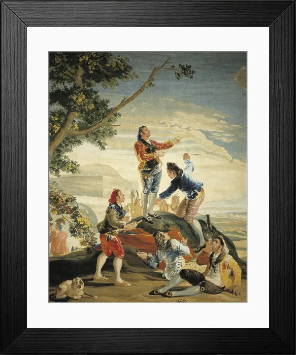 Framed Print : GOYA Y LUCIENTES, Francisco de (1746-1828). The Kite. 1778. SPAIN. San Lorenzo de El Escorial. Royal Monastery of San Lorenzo de El Escorial
