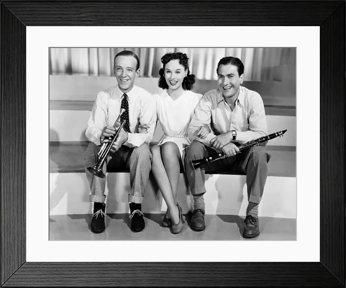 Framed Print : SECOND CHORUS, from left, Fred Astaire, Paulette Goddard, Artie Shaw, 1940
