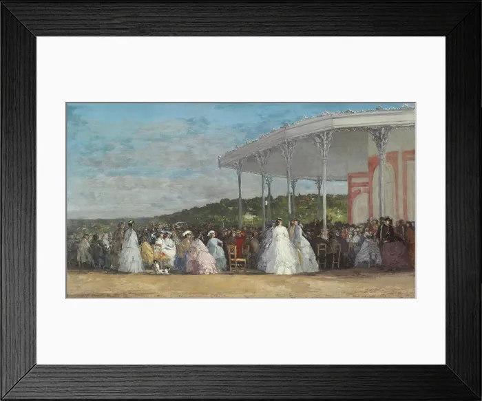 Framed Print : Concert at the Casino of Deauville, by Eugene Boudin, 1865, French impressionist painting, oil on canvas Framed Print : Concert at the Casino of Deauville, by Eugene Boudin, 1865, French impressionist painting, oil on canvas