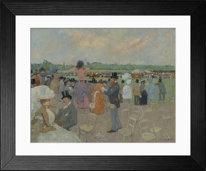 Framed Print : The Races at Longchamp, by Jean-Louis Forain, 1891, French impressionist painting, oil on canvas Framed Print : The Races at Longchamp, by Jean-Louis Forain, 1891, French impressionist painting, oil on canvas