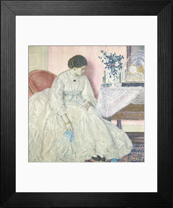 Framed Print : Memories, by Frederick Carl Frieseke, 1915, American impressionist painting, oil on canvas
