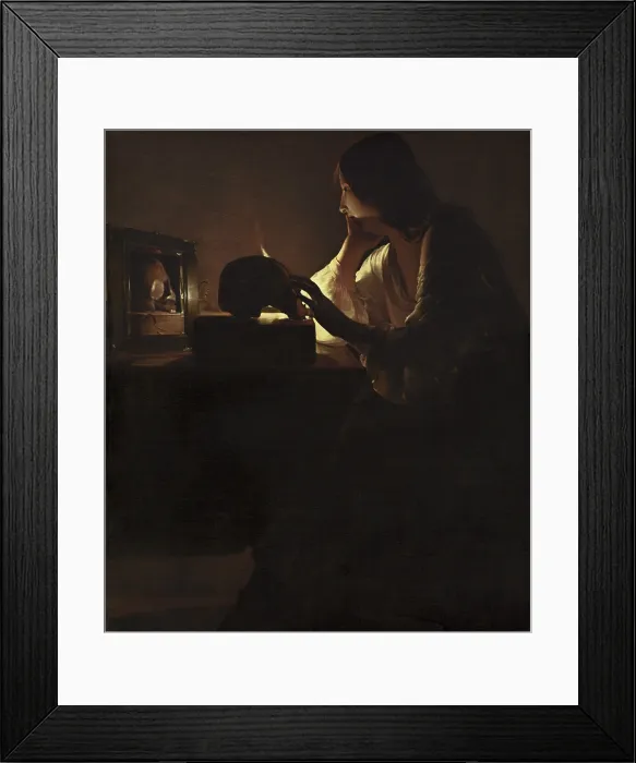 Framed Print : The Repentant Magdalen, by Georges de La Tour, c. 1635-40, French painting, oil on canvas Framed Print : The Repentant Magdalen, by Georges de La Tour, c. 1635-40, French painting, oil on canvas