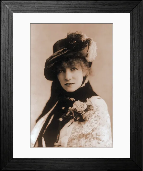 Framed Print : Sarah Bernhardt (1844-1923), French actress. Ca. 1880