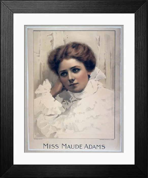 Framed Print : Maude Adams (1872-1953), American actress. Lithograph from photo by Ami Dupont, 1895 Framed Print : Maude Adams (1872-1953), American actress. Lithograph from photo by Ami Dupont, 1895