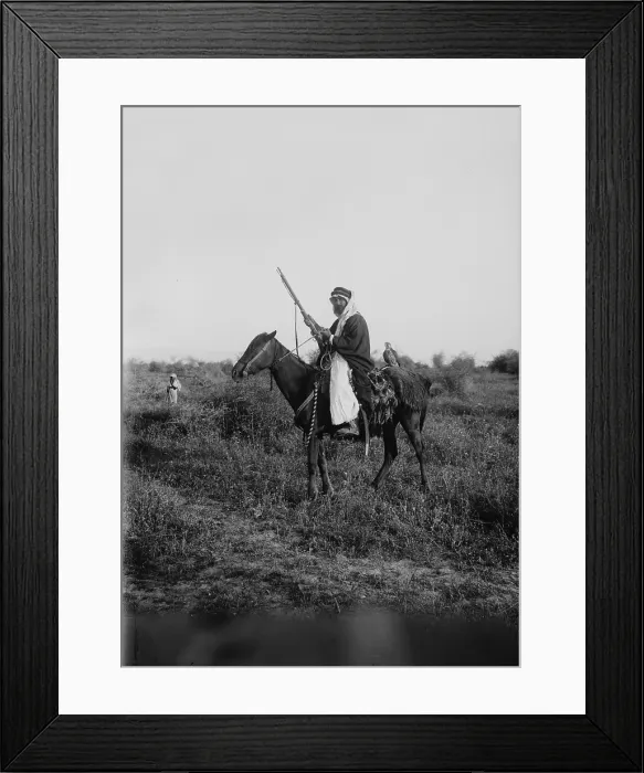 Framed Print : Bedouin hunter with his falcon, Jerusalem, photograph by American Colony Photo Department, 1898-1946 Framed Print : Bedouin hunter with his falcon, Jerusalem, photograph by American Colony Photo Department, 1898-1946