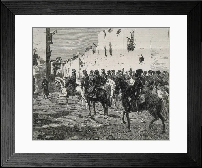 Framed Print : Spain. The First Republic (1873-1874). Canton of Cartagena. The general Jos Lpez Domnguez in Cartagena after the capitulation of the cantonalists