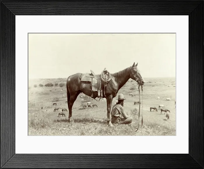 Framed Print : The Horse Wrangler, photograph by Erwin E. Smith, June 24, 1910 Framed Print : The Horse Wrangler, photograph by Erwin E. Smith, June 24, 1910