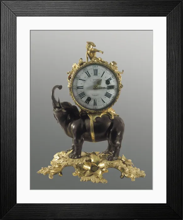 Framed Print : SPAIN. Madrid. Royal Palace. Elephant transporting a clock. Clock by Jean Baptiste de Fontenay (18th c.). Rococo. AISA / Everett Collection (86283)**US SALES ONLY** Framed Print : SPAIN. Madrid. Royal Palace. Elephant transporting a clock. Clock by Jean Baptiste de Fontenay (18th c.). Rococo. AISA / Everett Collection (86283)**US SALES ONLY**