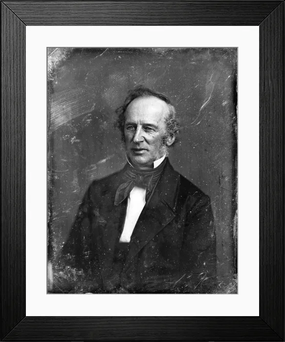 Framed Print : Cornelius Vanderbilt. Half plate daguerreotype ca. 1844-1860 Framed Print : Cornelius Vanderbilt. Half plate daguerreotype ca. 1844-1860