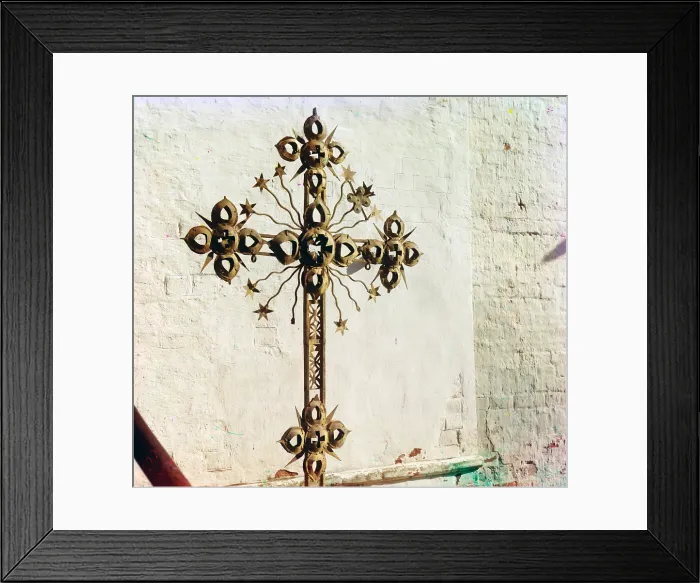 Framed Print : Metal cross from the 18th century, in the Orthodox Cathedral Church of the Holy Trinity in the Ipatevskii Monastery, Russia ca. 1911 Framed Print : Metal cross from the 18th century, in the Orthodox Cathedral Church of the Holy Trinity in the Ipatevskii Monastery, Russia ca. 1911