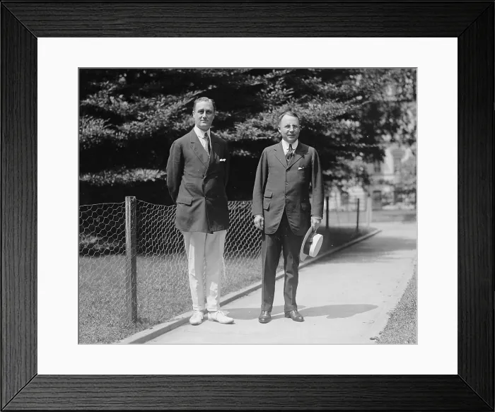 Framed Print : James M. Cox (right), 1920 Democratic candidate for President with his Vice Presidential running mate, Franklin D. Roosevelt Framed Print : James M. Cox (right), 1920 Democratic candidate for President with his Vice Presidential running mate, Franklin D. Roosevelt
