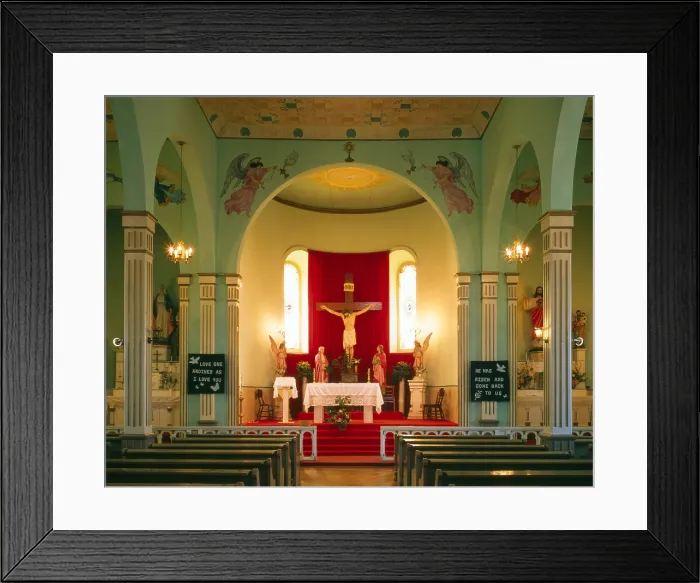 Framed Print : Altar of the church of Iglesia de San Elceario, San Elizario, TX, built ca. 1877 Framed Print : Altar of the church of Iglesia de San Elceario, San Elizario, TX, built ca. 1877