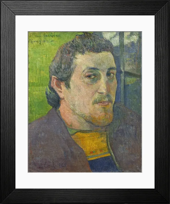 Framed Print : Self-Portrait Dedicated to Carriere, by Paul Gauguin, 1888-89, French Post-Impressionist painting, oil on canvas